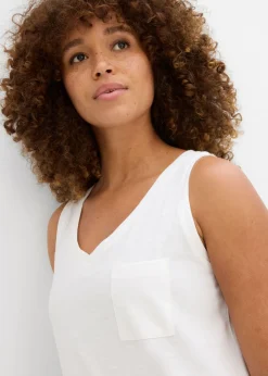 Mujer bonprix bonprix Top de algodón orgánico puro (2 unidades)