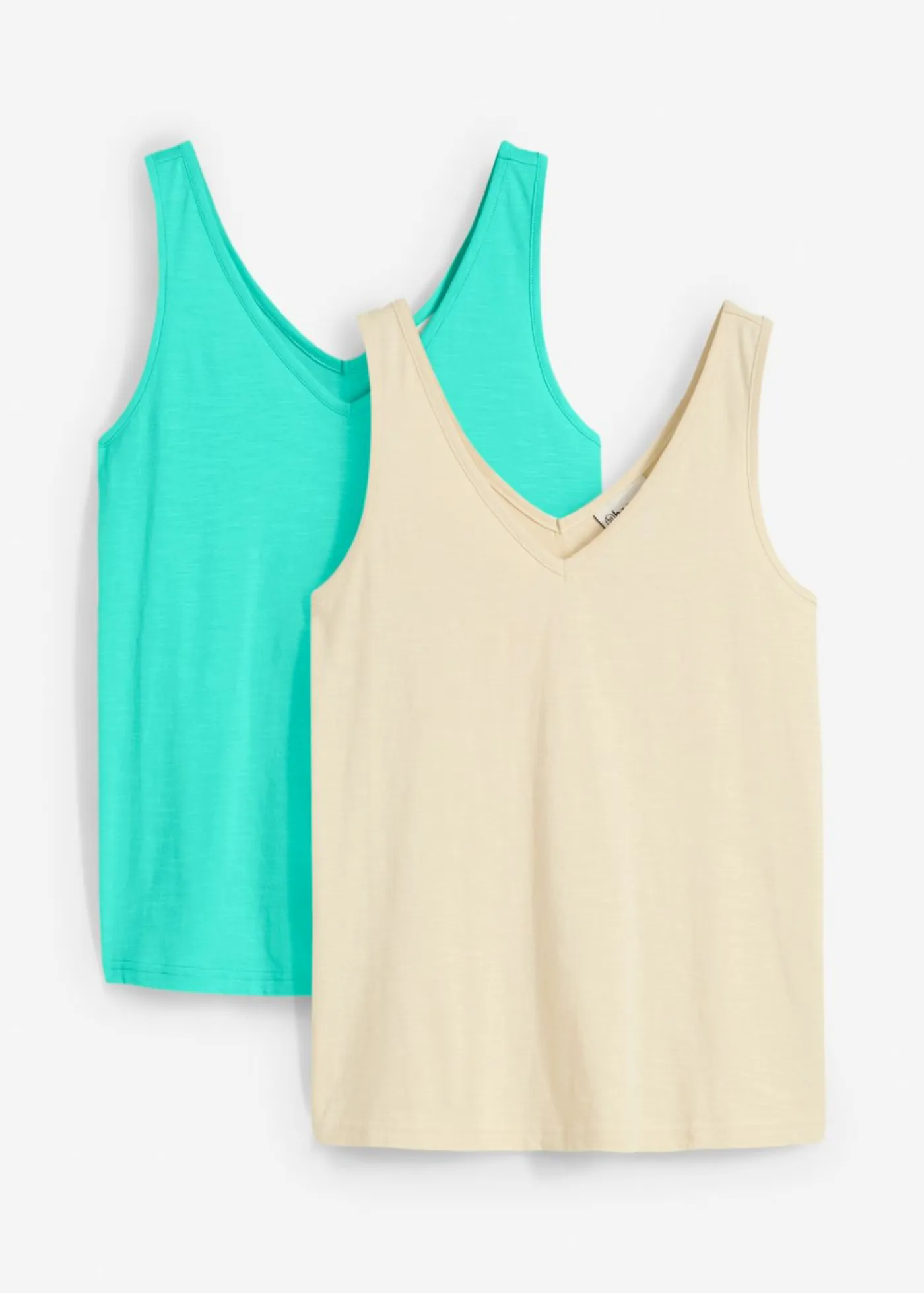 Mujer bonprix bonprix Top de algodón orgánico puro (2 unidades)