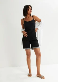 Mujer bonprix bonprix Top de algodón orgánico puro con tirantes finos (2 unidades)