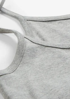 Mujer bonprix bonprix Top de algodón puro con tirantes finos (3 unidades)