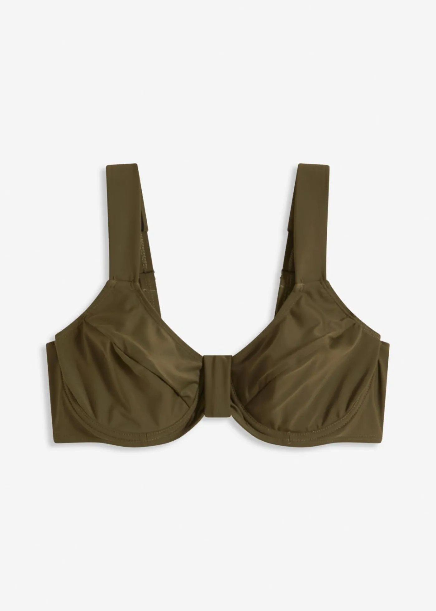 bonprix bonprix Copas Grandes (D-G)|Conjuntos De Traje De Baño>Top de bikini reductor con tirantes anchos Verde oliva oscuro