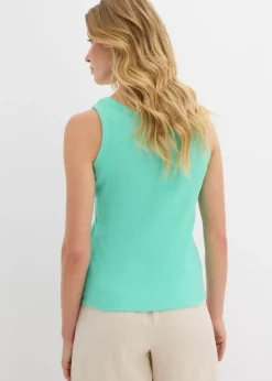 Mujer bonprix bonprix Top de canalé de algodón orgánico (2 unidades)