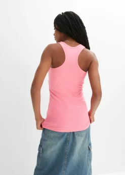 Mujer bonprix bonprix Top de canalé de algodón orgánico (2 unidades)