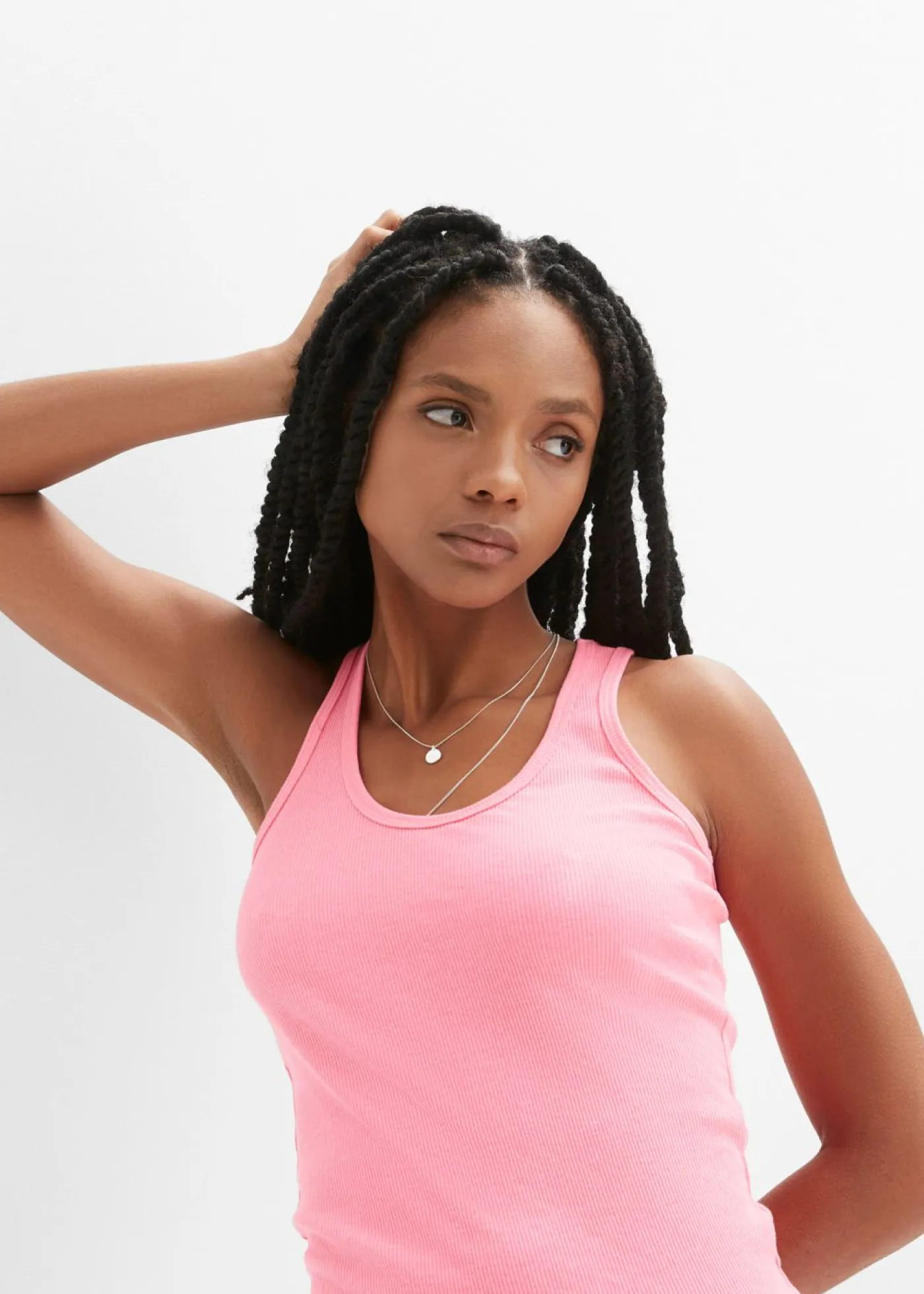 Mujer bonprix bonprix Top de canalé de algodón orgánico (2 unidades)