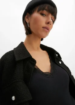 Mujer bonprix bonprix Top de canalé de mezcla de viscosa suave (2 unidades)