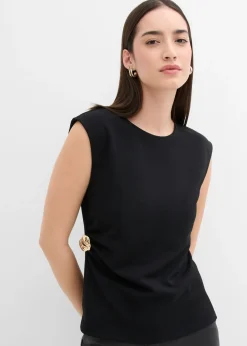 Mujer bonprix bonprix Top de crepé con hebilla decorativa