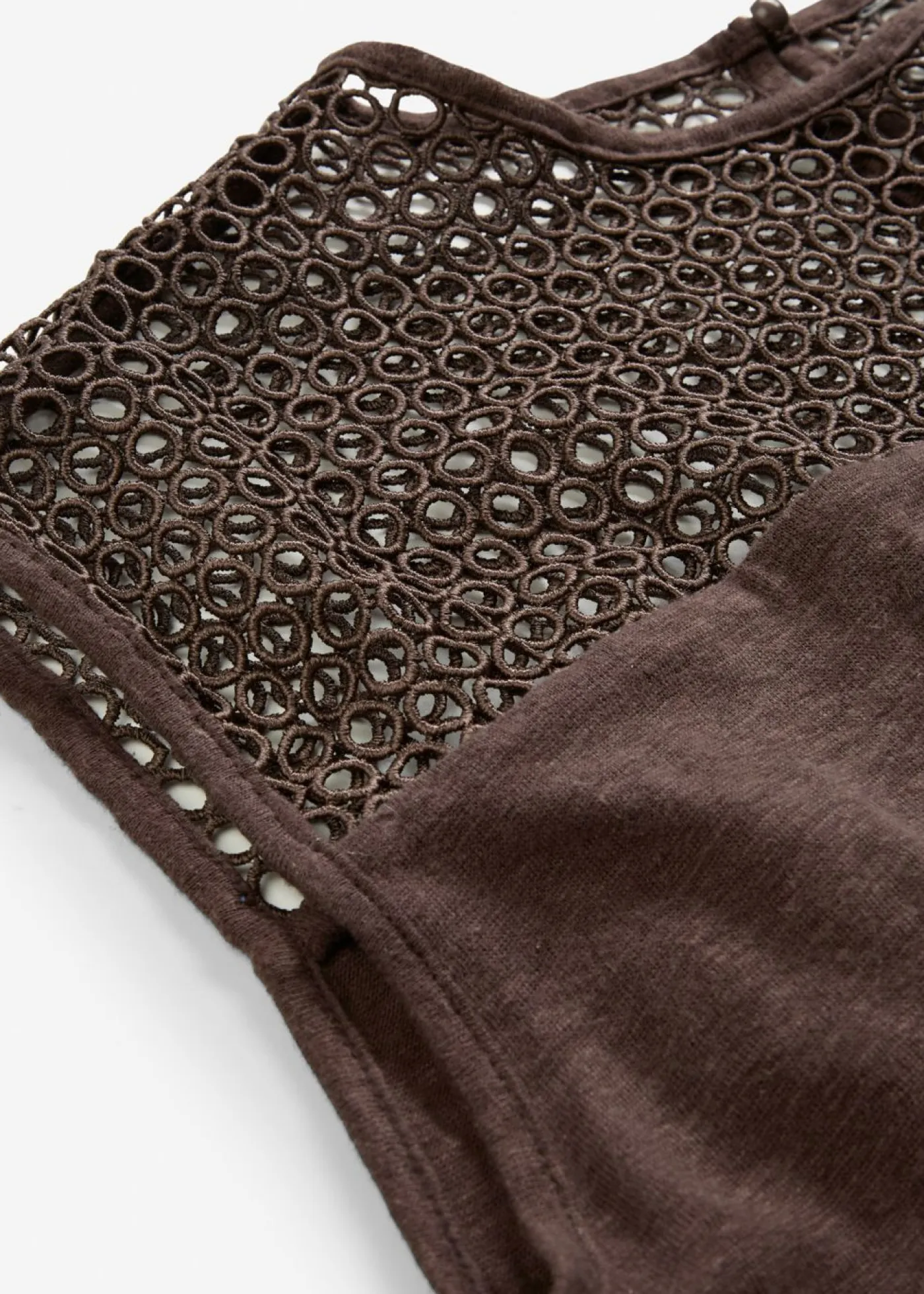 bonprix bonprix Premium|Camisetas>Top de lino puro Marrón oscuro