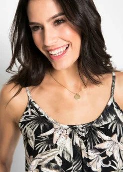 Mujer bonprix bonprix Top de mezcla de viscosa suave con tirantes finos