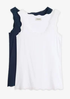 Mujer bonprix bonprix Top de mezcla de viscosa suave (2 unidades)