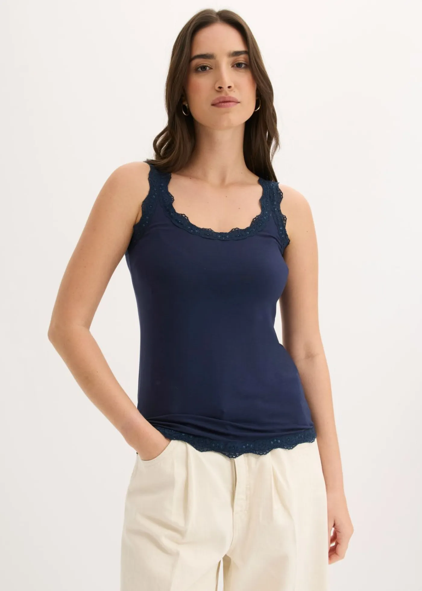 Mujer bonprix bonprix Top de mezcla de viscosa suave (2 unidades)