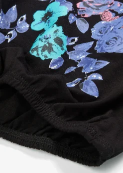 bonprix bonprix Camisetas>Top de mezcla de viscosa fluida Negro estampado