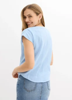 Mujer bonprix bonprix Top de muselina de algodón puro