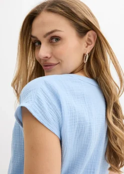 Mujer bonprix bonprix Top de muselina de algodón puro