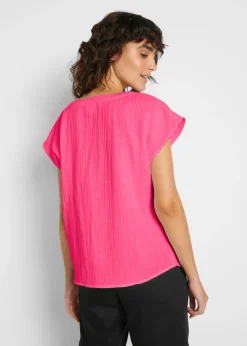 Mujer bonprix bonprix Top de muselina de algodón puro