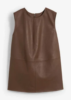 bonprix bonprix Esenciales|Camisetas>Top de piel sintética marrón