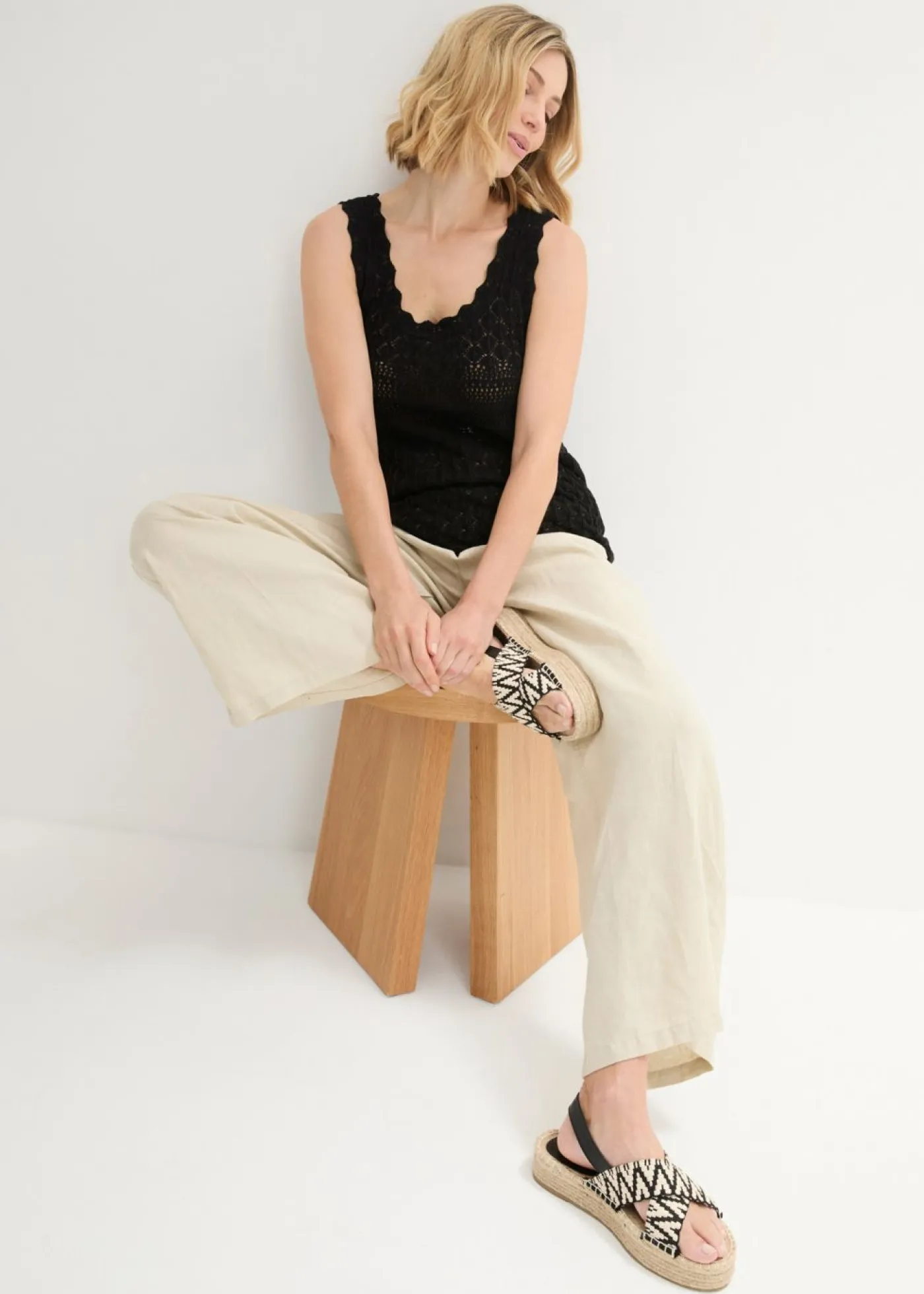 bonprix bonprix Camisetas|Ropa De Punto>Top de punto Negro