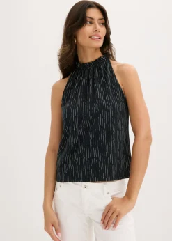 bonprix bonprix Camisetas>Top de punto Negro