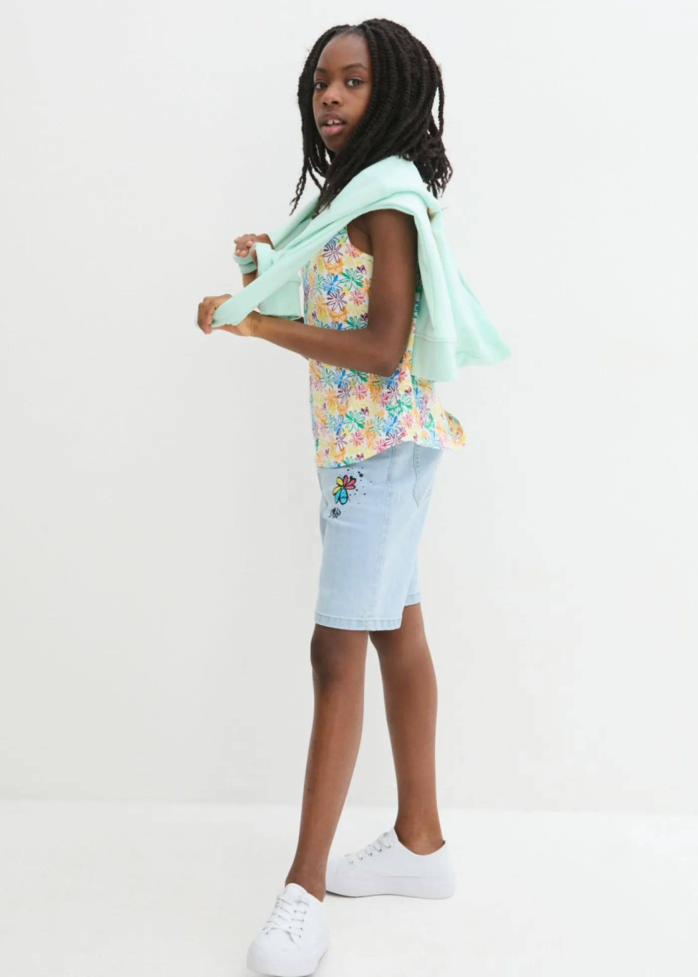 bonprix bonprix Ropa 9 A 16 Años·Camisetas Y Camisas|Ropa 9 A 16 Años·Packs De Ropa>Top de punto (3 unidades) para niñas de algodón orgánico amarillo cálido+blanco+rosa caliente