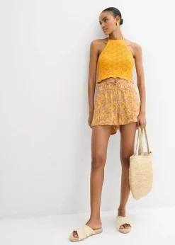 Mujer bonprix bonprix Top de punto anudado al cuello