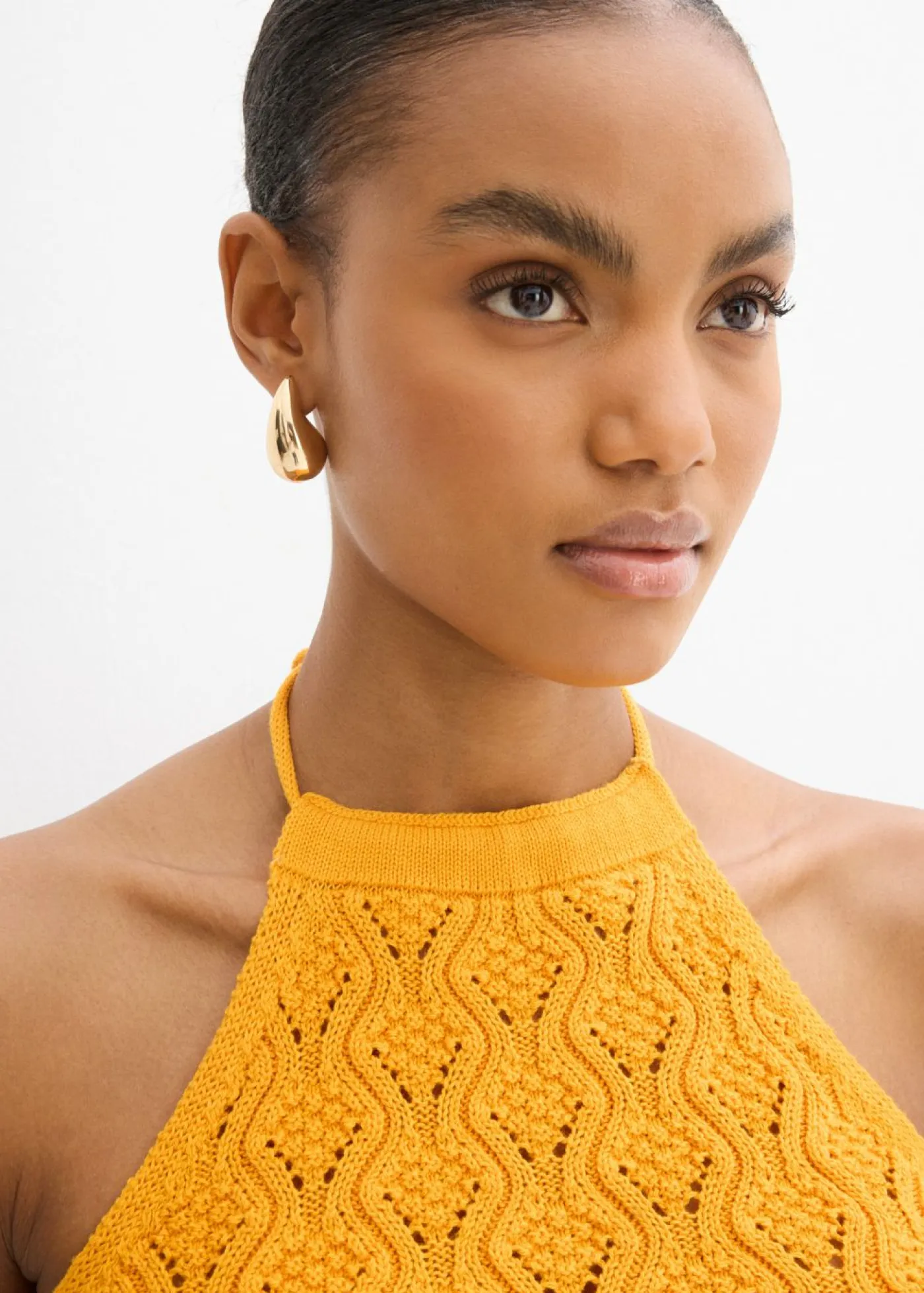 Mujer bonprix bonprix Top de punto anudado al cuello