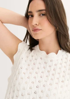 Mujer bonprix bonprix Top de punto de algodón puro