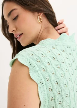 Mujer bonprix bonprix Top de punto de algodón puro