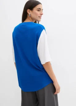 Mujer bonprix bonprix Top de punto de viscosa fina con forma abullonada