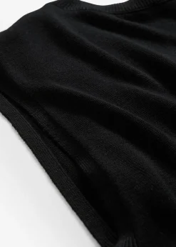 bonprix bonprix Esenciales|Camisetas>Top de punto de viscosa fina con forma abullonada Negro