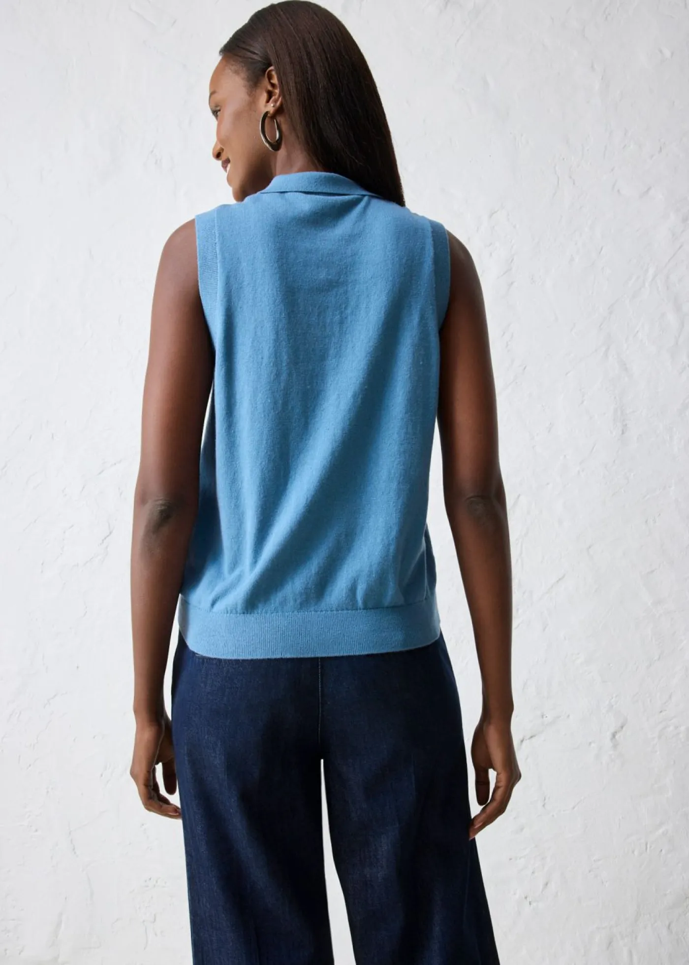 bonprix bonprix Premium|Jerséis>Top de punto fino con contenido de seda y cuello tipo polo verde mar