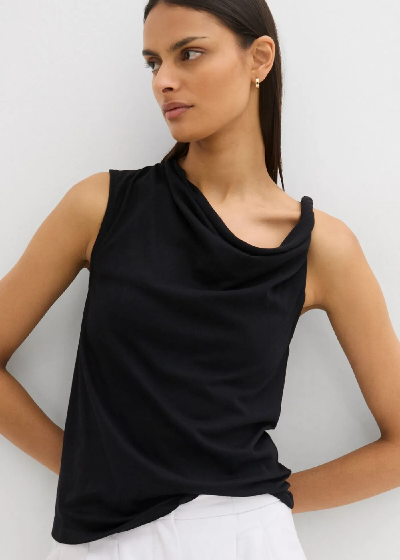 bonprix bonprix Esenciales|Camisetas>Top de punto ligero Negro