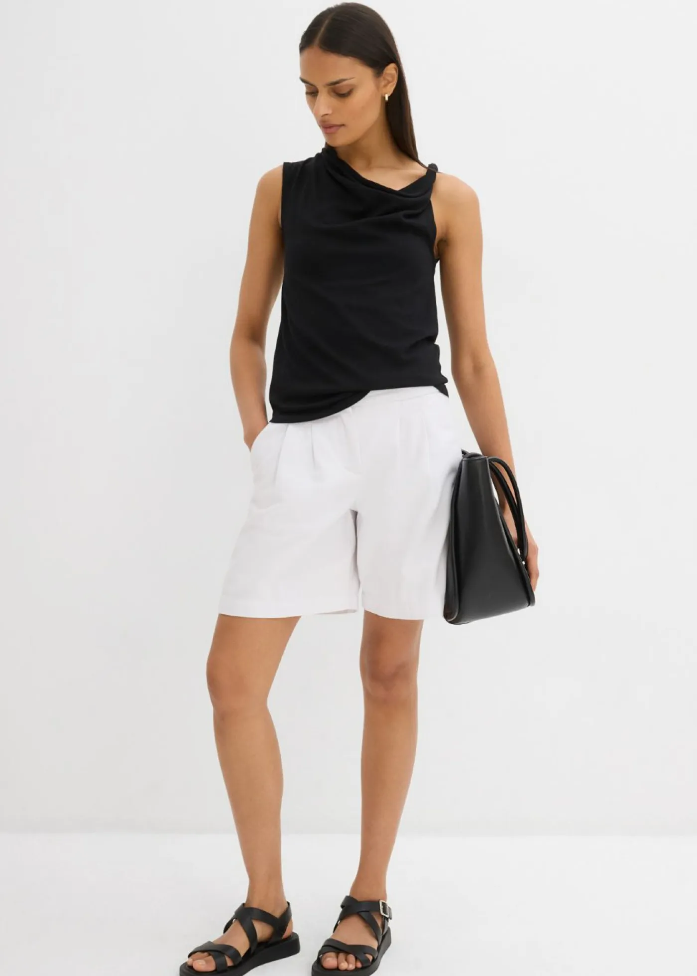 bonprix bonprix Esenciales|Camisetas>Top de punto ligero Negro