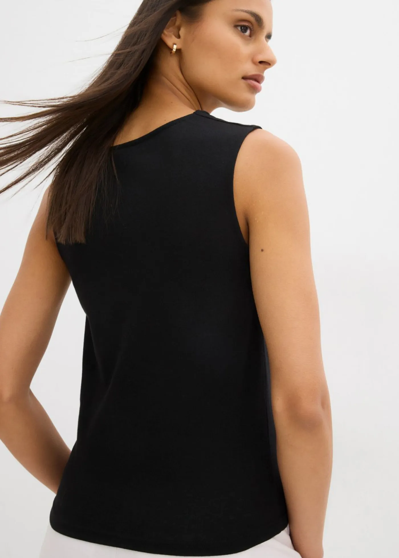 bonprix bonprix Esenciales|Camisetas>Top de punto ligero Negro