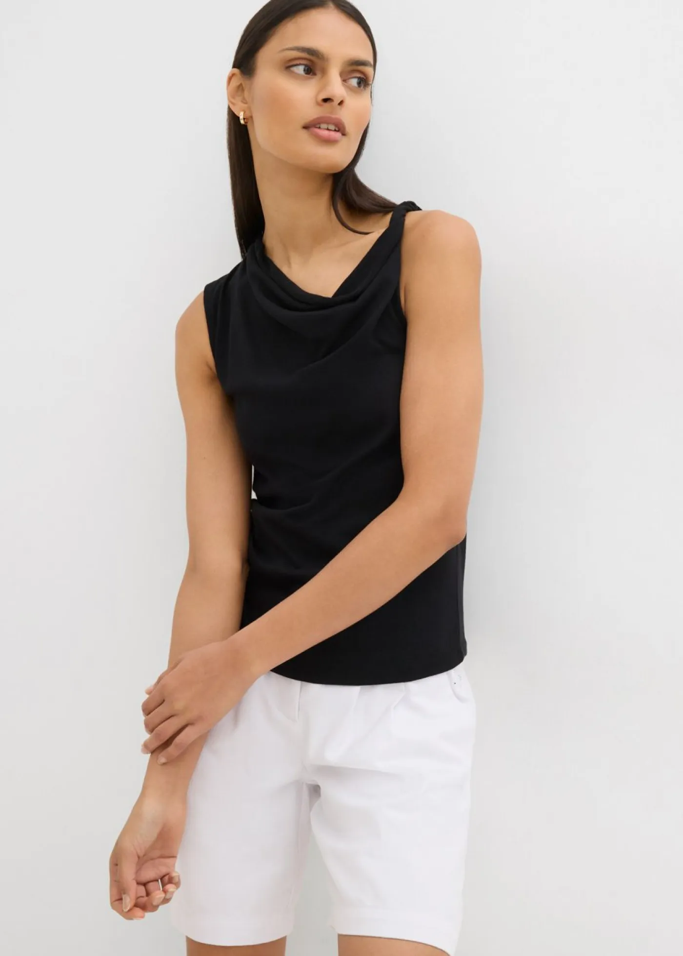 bonprix bonprix Esenciales|Camisetas>Top de punto ligero Negro