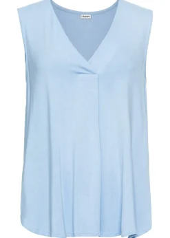 bonprix bonprix Camisetas|Novedades>Top de suave mezcla de viscosa Azul claro