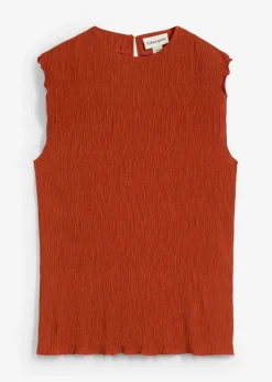 Mujer bonprix bonprix Top de tejido arrugado estructurado