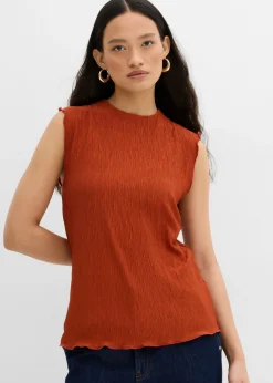 Mujer bonprix bonprix Top de tejido arrugado estructurado