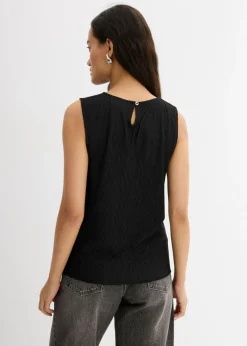 Mujer bonprix bonprix Top de tejido arrugado estructurado