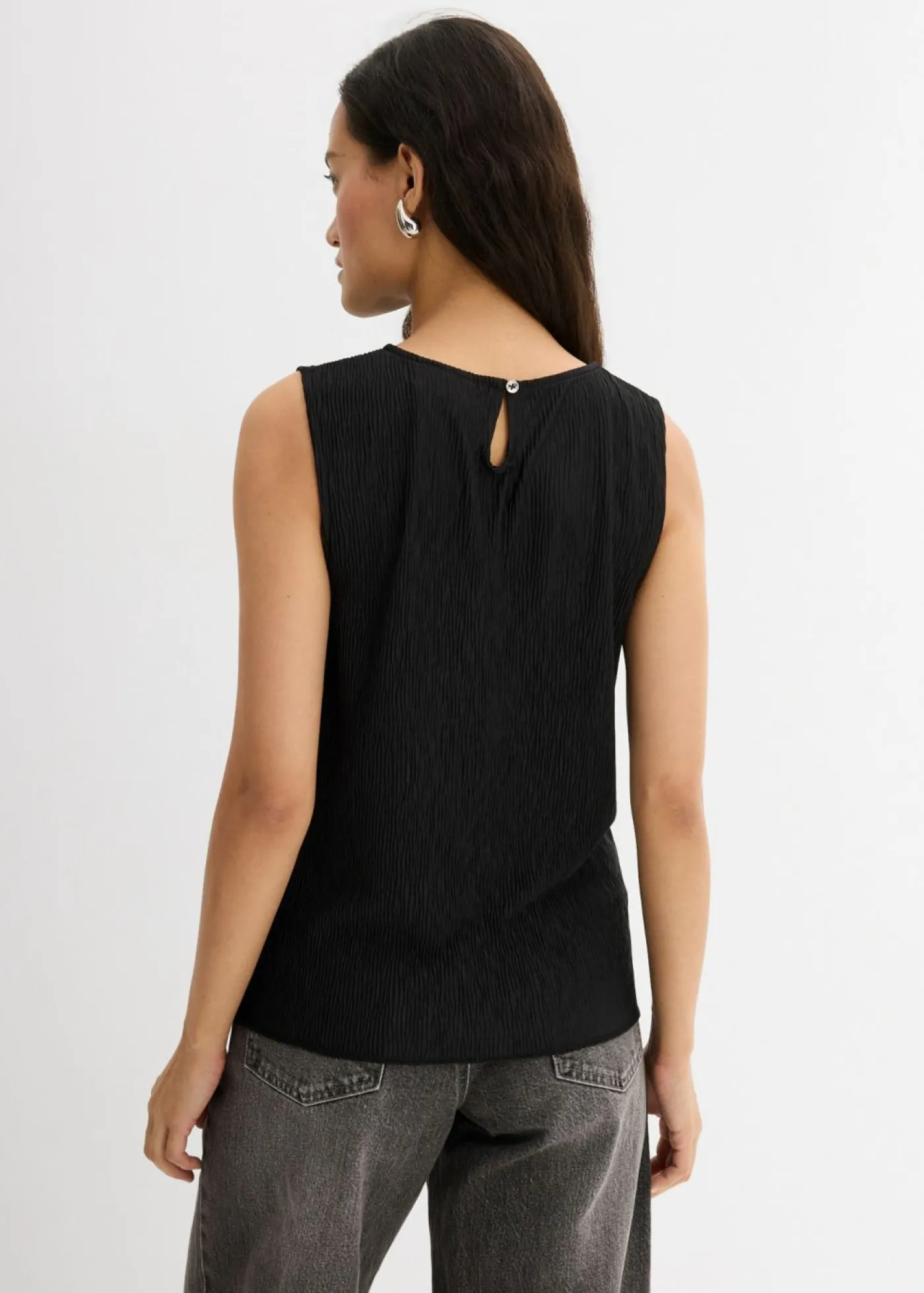 Mujer bonprix bonprix Top de tejido arrugado estructurado