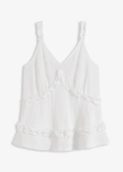 Mujer bonprix bonprix Top de tirantes finos con volantes