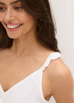 Mujer bonprix bonprix Top de tirantes finos con volantes