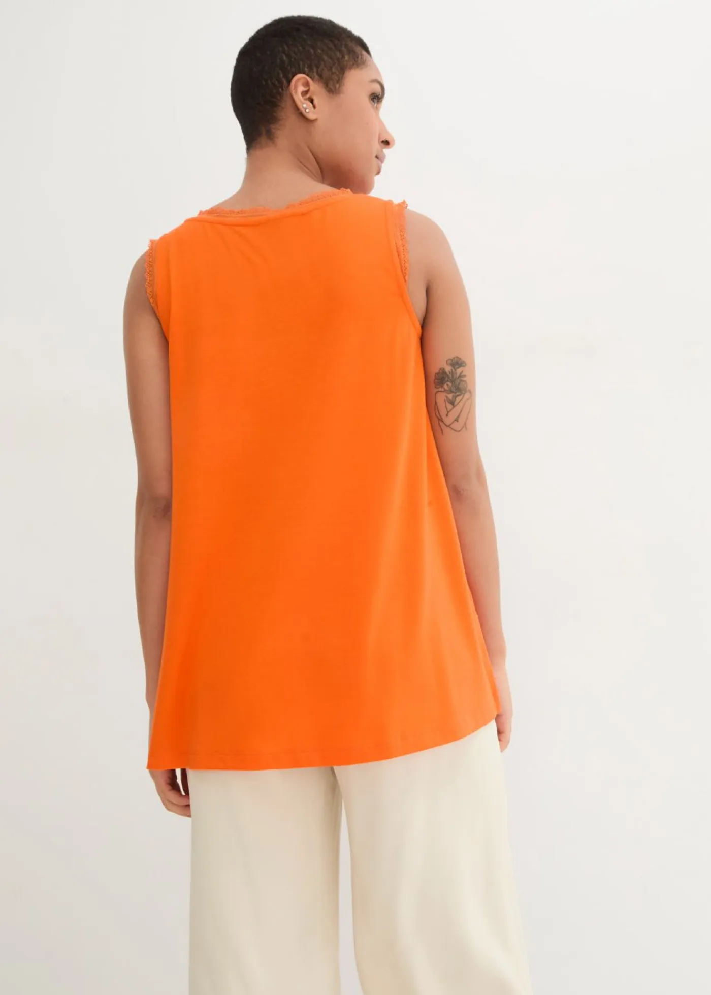 Mujer bonprix bonprix Top de viscosa con encaje