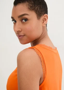 Mujer bonprix bonprix Top de viscosa con encaje