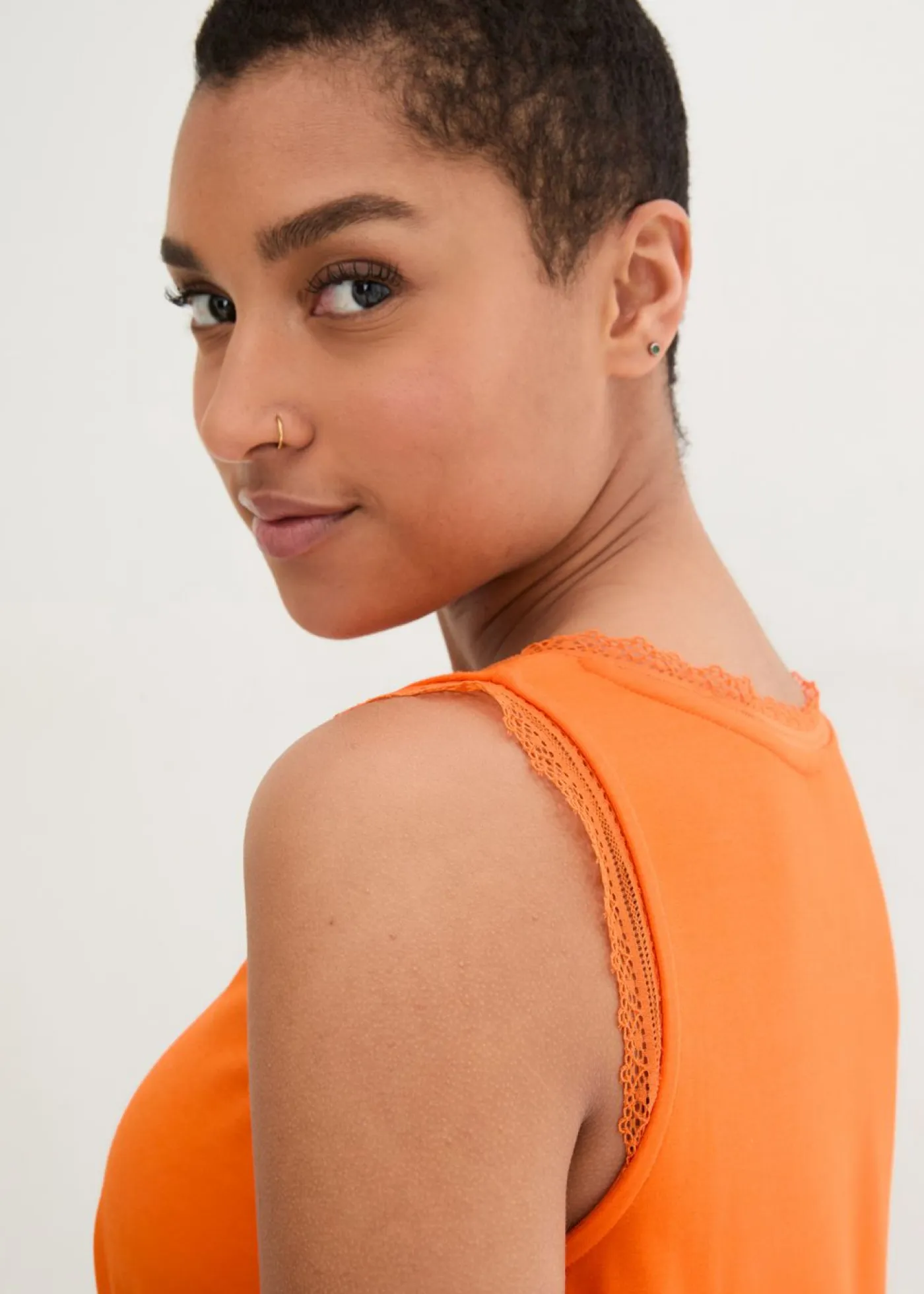 Mujer bonprix bonprix Top de viscosa con encaje