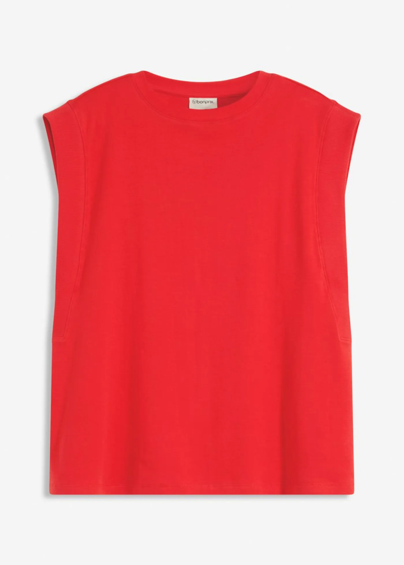 Mujer bonprix bonprix Top holgado con inserto de canalé en las mangas
