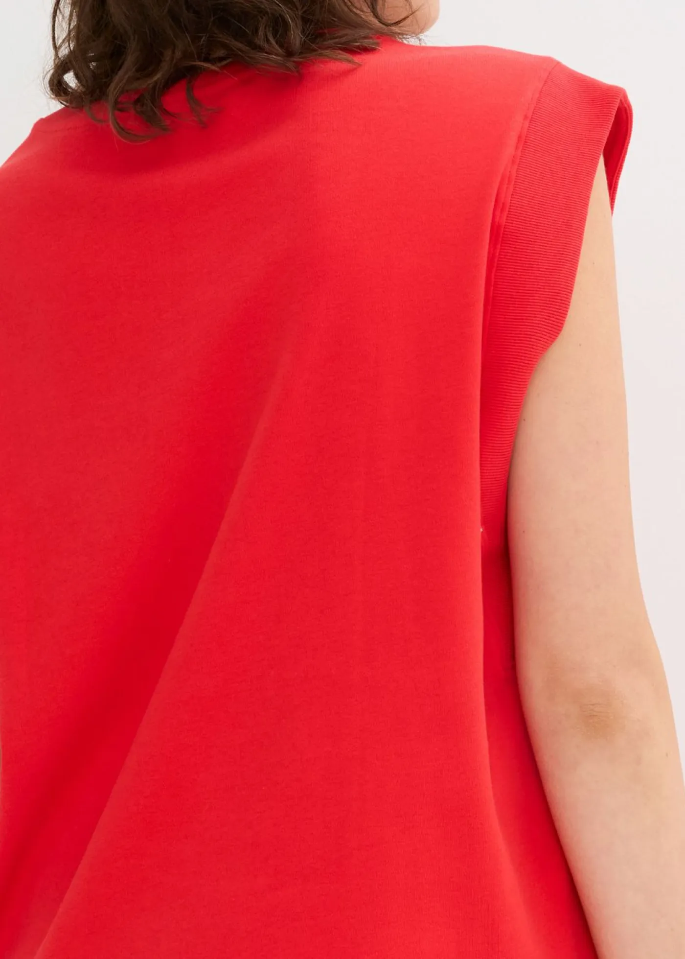 Mujer bonprix bonprix Top holgado con inserto de canalé en las mangas