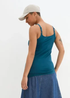 Mujer bonprix bonprix Top largo con tirantes finos de algodón (2 unidades)