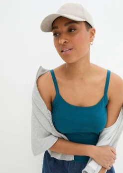 Mujer bonprix bonprix Top largo con tirantes finos de algodón (2 unidades)