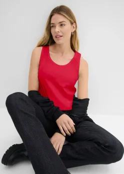 Mujer bonprix bonprix Top largo de algodón orgánico puro (5 unidades)