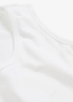 bonprix bonprix Camisetas Interiores|Básicos>Top largo de algodón orgánico puro (5 unidades) Negro-blanco