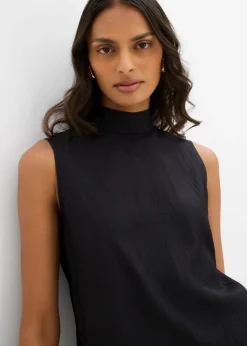 Mujer bonprix bonprix Top largo de mezcla de viscosa estructurada